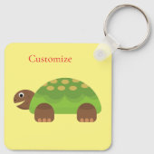 Happy Lächeln Schildkröte Thunder_Cove Schlüsselanhänger (Rückseite)