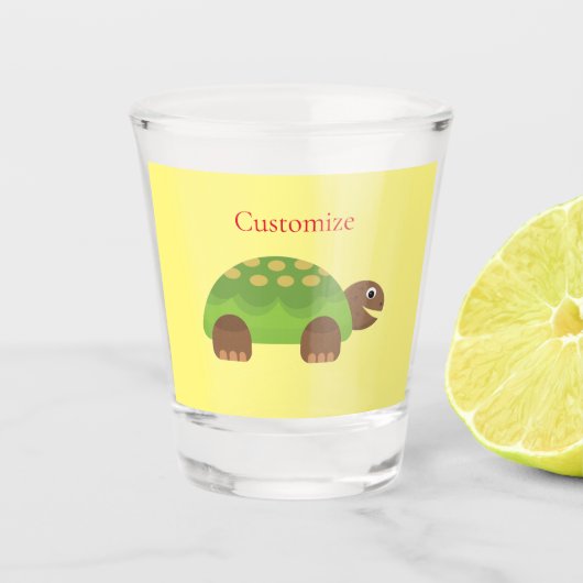Happy Lächeln Schildkröte Thunder_Cove Schnapsglas (Vorderseite)