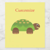 Happy Lächeln Schildkröte Thunder_Cove Weinetikett (Einzelnes Label)