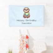 Happy Lächeln Sessel Sitting Relaxen Geburtstag Banner (Insitu)