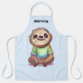 Happy Lächeln Sitzen entspannt Schürze (Vorderseite)