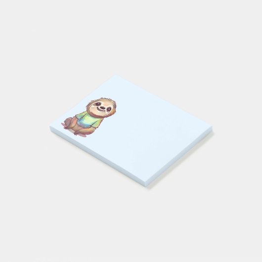 Happy Lächeln Sloth Relaxen & Chill Post-it Klebezettel (angewinkelt)