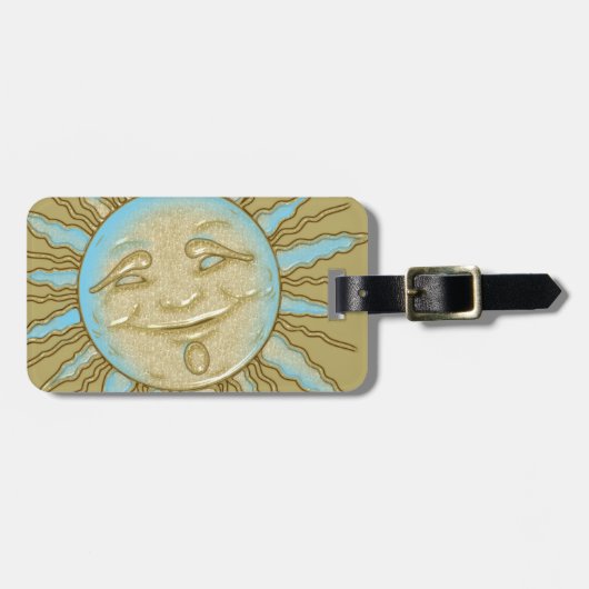 Happy Lächeln Sun Gepäckanhänger (Vorderseite horizontal)