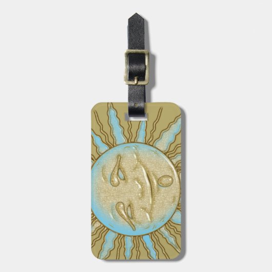 Happy Lächeln Sun Gepäckanhänger (Vorderseite vertikal)