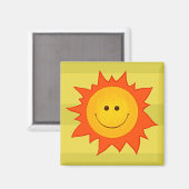 Happy Lächeln Sun Magnet (Vorderseite/Rückseite)