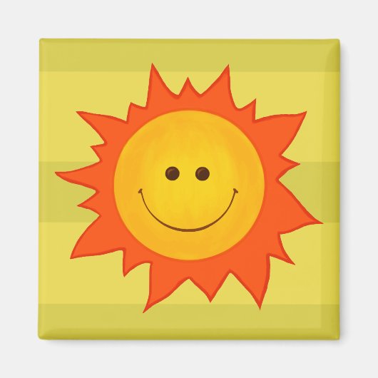 Happy Lächeln Sun Magnet (Vorne)