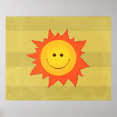 Happy Lächeln Sun Poster (Vorne)