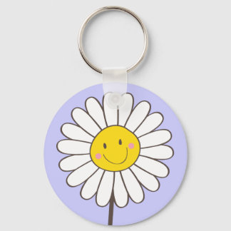Happy Lächeln Whimsical Daisy Schlüsselanhänger