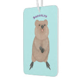 Happy lächelnd niedliche Quokka Cartoon Design Autolufterfrischer (Links)