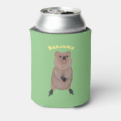 Happy lächelnd niedliche Quokka Cartoon Design Dosenkühler (Kanne Rückseite)