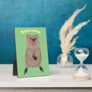 Happy lächelnd niedliche Quokka Cartoon Design Fotoplatte