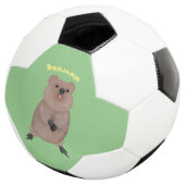 Happy lächelnd niedliche Quokka Cartoon Design Fußball (Dreiviertel)