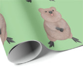 Happy lächelnd niedliche Quokka Cartoon Design Geschenkpapier (Rolleneckpunkt)