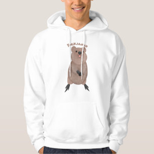 Happy lächelnd niedliche Quokka Cartoon Design Hoodie