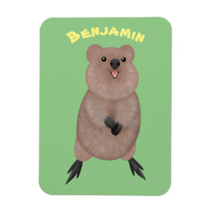 Happy lächelnd niedliche Quokka Cartoon Design Magnet