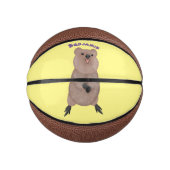 Happy lächelnd niedliche Quokka Cartoon Design Mini Basketball (Vorderseite)