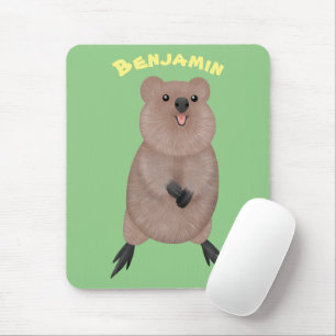 Happy lächelnd niedliche Quokka Cartoon Design Mousepad