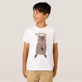 Happy lächelnd niedliche Quokka Cartoon Design T-Shirt (Vorne ganz)