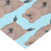 Happy lächelnd niedliche Quokka Cartoon Design Tischdecke (Schrägansicht)