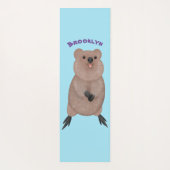 Happy lächelnd niedliche Quokka Cartoon Design Yogamatte (Rückseite)