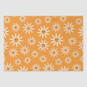 Happy lächelnd Retro-Weiße Blume Muster Seidenpapier (Vorderseite)