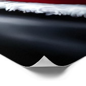 Happy lächelnd Weihnachtsmann | AI Art Poster (Ecke)