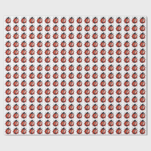 Happy Ladybug Birthday Geschenkpapier (Flach)