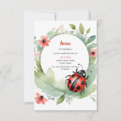 Happy Ladybug Einladung zum Geburtstag (Vorderseite)