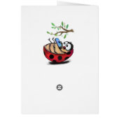 Happy Ladybug Funny Birthday Card (Hinten)