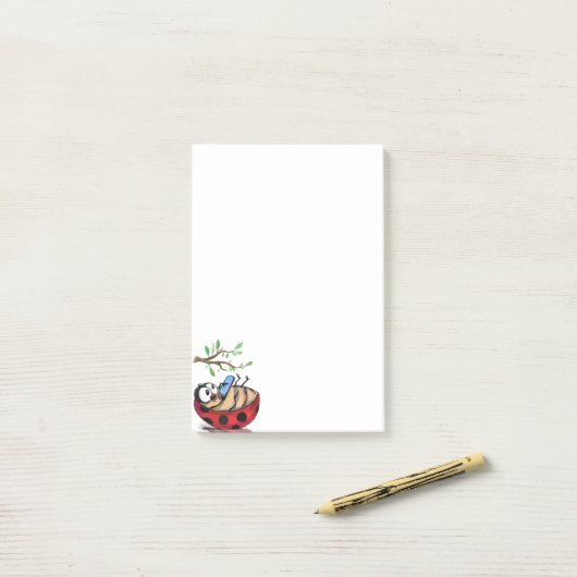 Happy Ladybug Funny Post es Notizen (Auf Schreibtisch)