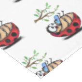 Happy Ladybug Funny Tablecloth Tischdecke (Schrägansicht)