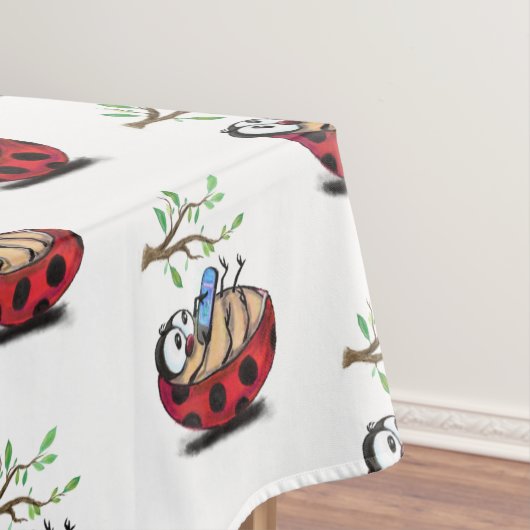 Happy Ladybug Funny Tablecloth Tischdecke (Beispiel)