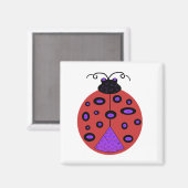 Happy Ladybug Magnet (Vorderseite/Rückseite)