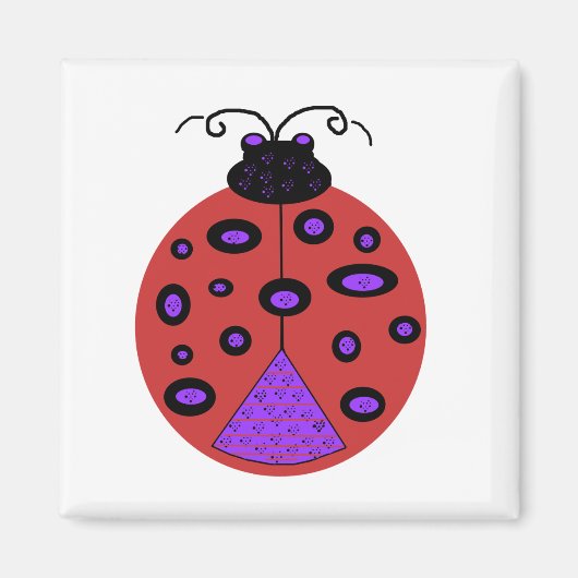 Happy Ladybug Magnet (Vorne)