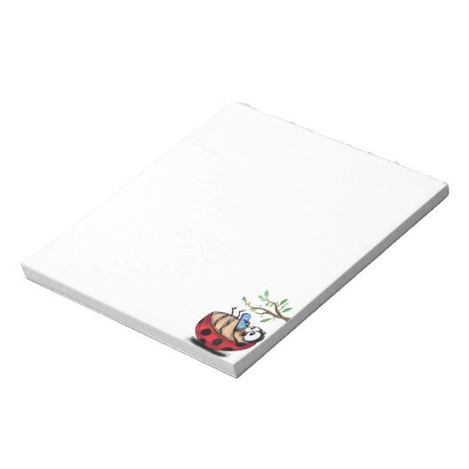 Happy Ladybug mit Phone Notepad Spring Notizblock (Rotiert)