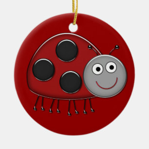 Happy Ladybug Ornament