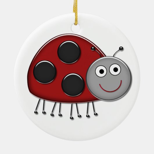 Happy Ladybug Ornament (Hinten)