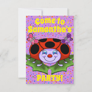Happy Ladybug Party Einladung