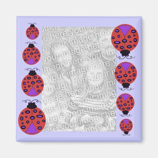 Happy Ladybug Vorlagenmagnet Magnet (Vorne)