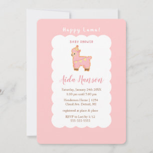 Happy Lama Bliss: Babydusche für kleine Prinzen Einladung