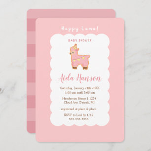 Happy Lama Bliss Kinderdusche Einladung