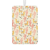 Happy Lama mit Kakteen Autolufterfrischer (Rückseite)