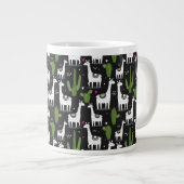Happy Lama Pattern Jumbo-Tasse (Vorderseite Rechts)
