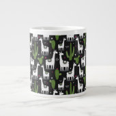 Happy Lama Pattern Jumbo-Tasse (Vorderseite)