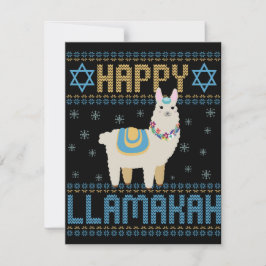 Happy Lamakah Funny Jewish Hanukkah Lama Geschenk Mitteilungskarte