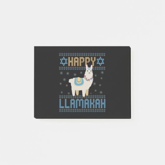 Happy Lamakah Funny Jewish Hanukkah Lama Geschenk Post-it Klebezettel (Vorderseite)