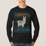 Happy Lamakah Funny Jewish Hanukkah Lama Geschenk T-Shirt<br><div class="desc">chanukah, Amakah, hanukkah, dreidel, jüdisch, hässlich, Pullover, llama, Weihnachten, gewirkt</div>