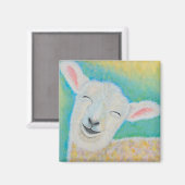 Happy Lamb Magnet (Vorderseite/Rückseite)