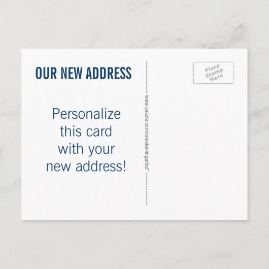 "Happy Lane" Änderung der Adresse Postkarten (Rückseite)