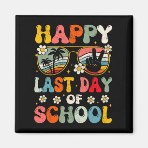 Happy last day day of School Summer Teacher Boys G Magnet